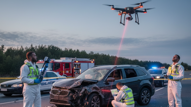 ceļu satiksmes negadījuma vieta