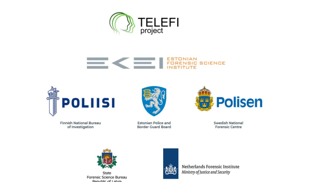 TELEFI projekta dalībnieku logo.